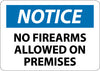 NMC N309RB-NOTICE, NO FIREARMS ALLOWED ON PREMISES, 10X14, RIGID PLASTIC (1 EACH)