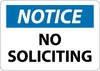 NMC N317RB-NOTICE, NO SOLICITING, 10X14, RIGID PLASTIC (1 EACH)