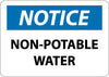 NMC N322AB-NOTICE, NON-POTABLE WATER, 10X14, .040 ALUM (1 EACH)