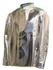 National Safety Apparel C17ASLG50 Large 50" Silver 16 Ounce Aluminized Acrysil Heat Resistant Standard Coat With Snap Front Closure  (1/EA)