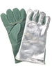 National Safety Apparel DJXGSP382 13" Green 18 Ounce Leather Double Wool Cotton Lined Heat Resistant Gloves With Aluminized Carbon Kevlar Back  (1/PR)