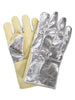 National Safety Apparel G64TCSR1401 Large 14" Yellow 22 Ounce Thermobest Reversed Fonda Wool Lined Heat Resistant Gloves With Wing Thumb, Aluminized Carbon Kevlar Gauntlet Cuff, And Aluminized Carbon Kevlar Back  (1/PR)