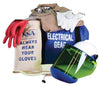 National Safety Apparel KIT2CV11LG10 Large Navy Blue Ultra Soft Protera Arc Flash Kit With Size 10 Gloves, Glove Protectors, Hard Hat, Faceshield, Chin Cup, Safety Glasses, Faceshield Unit Bag, Glove Bag And Gear Bag  (1/EA)