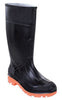 Servus 75145C-9 By Honeywell Size 9 PRM Black 15" PVC Knee Boots With Self-Cleaning Orange Outsole, Steel Toe And Removable Insole  (1/PR)