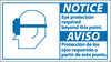 NMC NBA7P-NOTICE, EYE PROTECTION REQUIRED (BILINGUAL W/GRAPHIC), 10X18, PS VINYL (1 EACH)