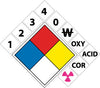 NMC NFPK8-HAZARDOUS MATERIAL KIT, 15.5X15.5 RIGID BACKBOARD, WITH 1 EACH OF 6'' SYMBOLS AND 3 EACH OF NUMBERS 1 THRU 0 IN P/S VINYL (1 EACH)