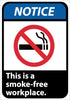 NMC NGA1P-NOTICE, THIS IS A SMOKE-FREE WORKPLACE (W/GRAPHIC), 10X7, PS VINYL (1 EACH)