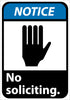 NMC NGA20AB-NOTICE, NO SOLICITING, 14X10, .040 ALUM (1 EACH)