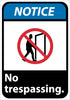 NMC NGA21RB-NOTICE, NO TRESPASSING, 14X10, RIGID PLASTIC (1 EACH)