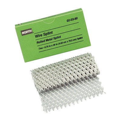 North 020380 By Honeywell 36" X 3 3/4" Gray Metal Wire Splint (For Use With Loggers First Aid Kit)  (1/PK)