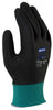 North NF35F/7S by Honeywell Size 7 NorthFlex Oil Grip 15 Gauge Light Weight Cut Resistant Black Nitrile Palm And Fingertip Coated Work Gloves With Green Seamless Nylon Liner And Knit Wrist  (1/PR)