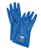 North NK803/8 by Honeywell Size 8 Blue Nitri-Knit 12" Interlock Knit Lined 1" Supported Nitrile Chemical Resistant Gloves With Rough Finish And Pinked Cuff  (1/PR)