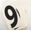 NMC NS1-PLACARD NUMBER SET, 4X2.125, 50 NUMBERS, 0-9, CLEAR PS VINYL (PAK OF 50)