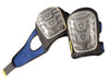 OccuNomix 122 Silver Premium EVA Foam Knee Pad With Hook And Loop Neoprene Split Strap Closure And Black Gel Hard PE Flat Cap (1 Pair)