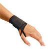 OccuNomix 311-L68 3'' Black Wrist Assist Woven Elastic Ambidextrous Wrist Support With Hook And Loop Closure And Thumb Loop (1/EA)