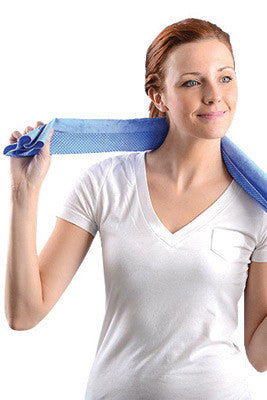 OccuNomix 931-BL 29 1/2'' X 14'' Blue Miracool Light Weight Cooling Towel (1/EA)