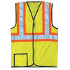 OccuNomix LUX-SSCOOL2-Y3X 3X Hi-Viz Yellow OccuLux Premium Light Weight Cool Polyester Mesh Class 2 Two-Tone Vest With Front Hook And Loop Closure And 3M Scotchlite 2'' Reflective Tape And 2 Pockets (1/EA)