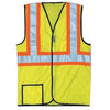 OccuNomix LUX-SSCOOL2-Y2X 2X Hi-Viz Yellow OccuLux Premium Light Weight Cool Polyester Mesh Class 2 Two-Tone Vest With Front Hook And Loop Closure And 3M Scotchlite 2'' Reflective Tape And 2 Pockets (1/EA)