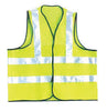 OccuNomix LUX-SSFULLG-YM Medium Hi-Viz Yellow OccuLux Premium Light Weight Solid Cool Polyester Tricot Class 2 Dual Stripe Full Sleeveless Traffic Vest With Front Hook And Loop Closure And 3M Scotchlite 2'' Silver Reflective Tape (1/EA)