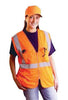 OccuNomix LUX-SSGCS-OL/XL Large - X-Large Hi-Viz Orange OccuLux Classic Economy Light Weight Polyester Mesh Class 2 Surveyor's Vest With Front Zipper Closure And 3M Scotchlite 2'' Silver Reflective Tape And 12 Pockets (1/EA)