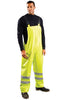 OccuNomix TBIB/FR-YL Large Yellow Premium PVC Coated Modacrylic And Cotton Jersey Flame Resistant Rain Bib Pants With Side Snap Closure And 3M Scotchlite Reflective Stripe (1/EA)