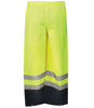 OccuNomix TENR-YM Medium Yellow Premium Polyester And Polyurethane Breathable Rain Pants With No Fly Closure And 3M Scotchlite Reflective Stripe (1/EA)