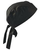 OccuNomix TN5-06 Black Tuff Nougies 100% Cotton Doo Rag Tie Hat With Plastic Hook Closure And Holographic Hangtag (1/EA)