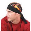 OccuNomix TN5-FLA Big Flames Tuff Nougies 100% Cotton Doo Rag Tie Hat With Plastic Hook Closure And Holographic Hangtag (1/EA)