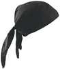 OccuNomix TN6-06 Black Tuff Nougies 100% Cotton Deluxe Doo Rag Tie Hat With Elastic Rear Band (1/EA)