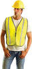 OccuNomix LUX-XGTM-YR Regular Hi-Viz Yellow OccuLux Value Economy Light Weight Polyester Mesh Vest With Front Hook And Loop Closure, 1'' Gloss Reflective Tape, Elastic Side Straps And 1 Pocket (1/EA)