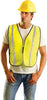 OccuNomix LUX-XSBM-YR Regular Hi-Viz Yellow OccuLux Value Economy Light Weight Polyester Mesh Vest With Front Hook And Loop Closure, 1'' Silver Glass Bead Tape, Elastic Side Straps And 1 Pocket (1/EA)