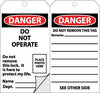 NMC OLPT22-TAGS, DANGER DO NOT OPERATE, 6X3, SELF LAMINATION FRONT (PAK OF 10)