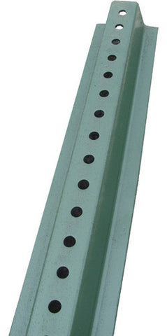 NMC P6GR-SIGN POST, STEEL, GREEN, 6 FT.  2# BAKED GREEN ENAMEL, PUNCHED WITH 3/8 DIA. HOLES 1 in. ON CENTER FULL LENGTH (1 EACH)