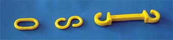 NMC PSH15W-S-HOOKS, WHITE, 1 1/2'' (PAK OF 25)