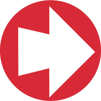 NMC PDA-ROUND ARROW SYMBOL, 4'' DIA., PS VINYL (1 EACH)