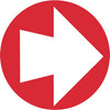 NMC PDA-ROUND ARROW SYMBOL, 4'' DIA., PS VINYL (1 EACH)