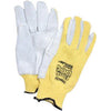 Honeywell KV18-45 Mens Yellow And Gray Sperian BullDog Standard Weight Leather Cut Resistant Gloves With Continuous Knit Wrist, Kevlar Lined And Reinforced Thumb Crotch  (1/PR)