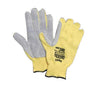 Honeywell KV18AJ-100-50 Jumbo Yellow Junk Yard Dog Standard Weight Cut Resistant Gloves With , Kevlar Lined And PVC Coating  (1/PR)