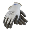 Protective Industrial Products 19-D622/M Medium GREAT WHITE 13 Gauge Medium Weight Cut Resistant Gray Polyurethane Palm And Fingertip Coated Work Gloves With White Seamless Liner And Continuous Knit Cuff  (1/PR)