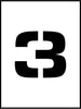NMC PMC8-3-STENCIL, NUMBER 3, 8'' (1 EACH)