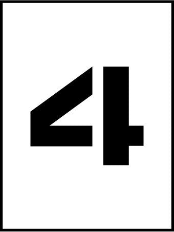 NMC PMC8-4-STENCIL, NUMBER 4, 8'' (1 EACH)