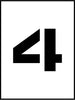 NMC PMC8-4-STENCIL, NUMBER 4, 8'' (1 EACH)