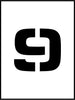 NMC PMC8-9-STENCIL, NUMBER 9, 8'' (1 EACH)