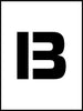 NMC PMC4-B-STENCIL, LETTER B, 4'' (1 EACH)