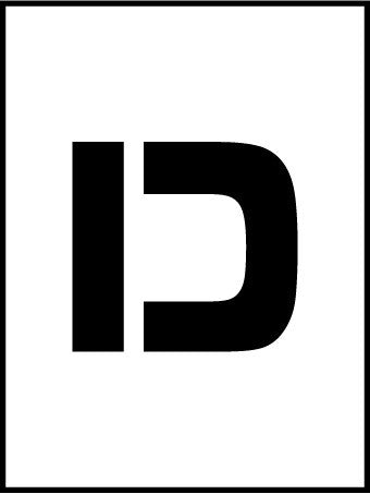 NMC PMC4-D-STENCIL, LETTER D, 4'' (1 EACH)