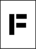 NMC PMC8-F-STENCIL, LETTER F, 8'' (1 EACH)