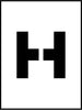 NMC PMC8-H-STENCIL, LETTER H, 8'' (1 EACH)