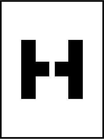 NMC PMC4-H-STENCIL, LETTER H, 4'' (1 EACH)