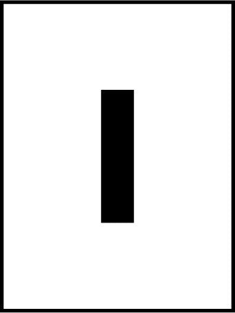 NMC PMC8-I-STENCIL, LETTER I, 8'' (1 EACH)