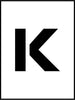 NMC PMC8-K-STENCIL, LETTER K, 8'' (1 EACH)